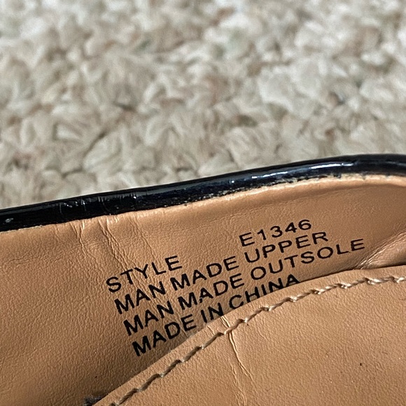 Black patent J.Crew pointed flats - bow - tortoise print - office - Picture 4 of 4